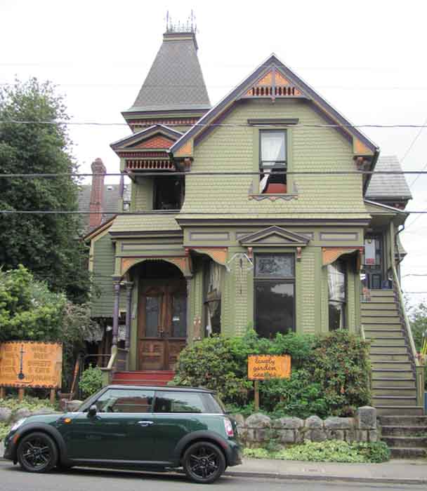 This hookah bar and restaurant on Belmont Street appears built like a gingerbread house.