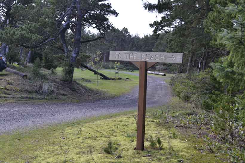 At the Haven, one sign points the way to a beachgoer's delight.